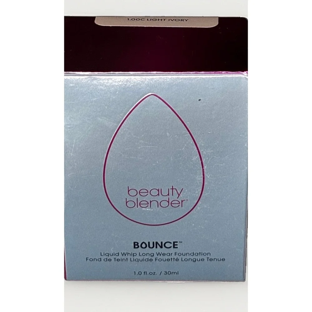 New Sealed Beauty Blender Bounce Liquid Whip Foundation 1.OCC Light Ivory 1 Oz